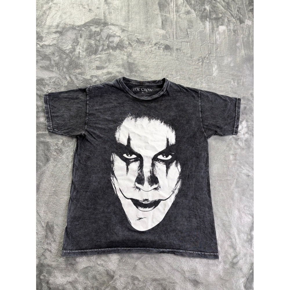 The Crow Eric Draven Face Graphic Men's T-Shirt M Gray Licensed Merchandise